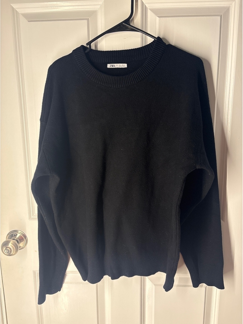 Minimalist Loungewear Streetwear Fall Winter Zara Large Crewneck Knit Sweater